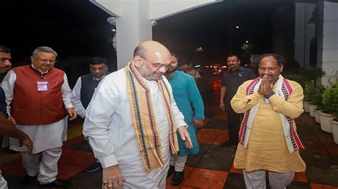 Chhattisgarh Amit Shah In Raipur To Review Bjps Poll Preparations