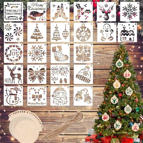 Yongorhex Pack Christmas Stencils Set Spray Paint Templates