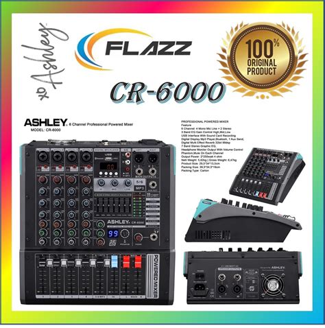 Power Mixer Audio ASHLEY CR 6000 CR 6000 CR6000 ORIGINAL 6 Channel