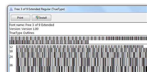 Free Barcode Font Download Using Code 39 3 Of 9 With No Restrictions