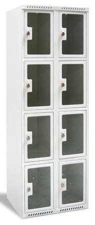 Armoire Multicases Portes Plexi 2 Colonnes 10 Cases L60xP50xH180 Cm