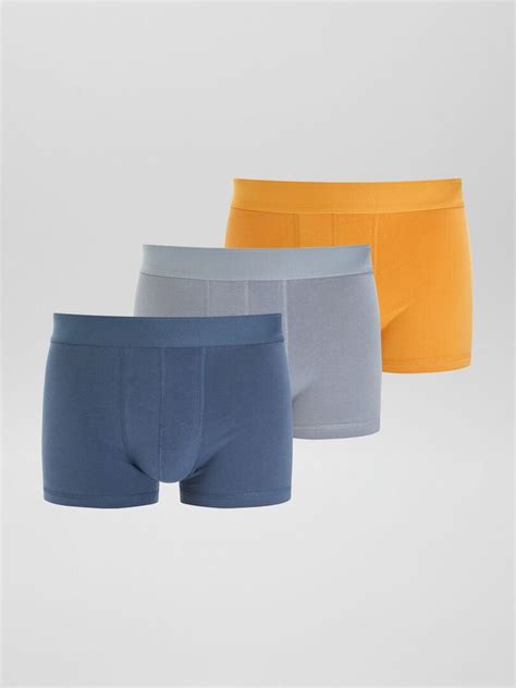 Pack De 3 Boxers Lisos AZUL Kiabi 9 00