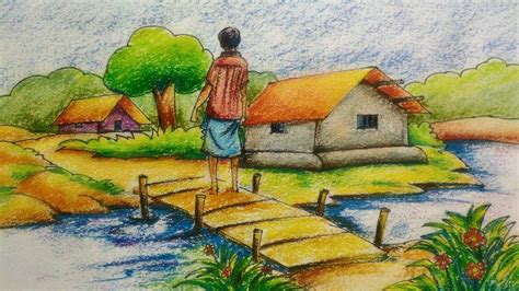 My Village Pencil Drawing: Capturing the Essence of Rural Life