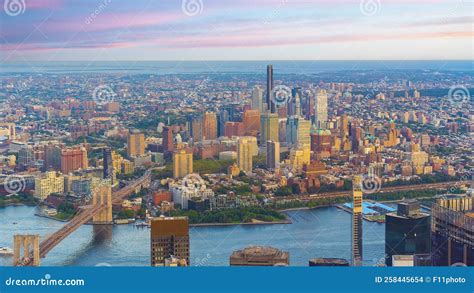 Cityscape of Downtown Brooklyn Skyline from Manhattan New York City ...