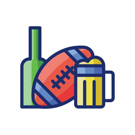 American Football Flaticons Lineal Color Icon