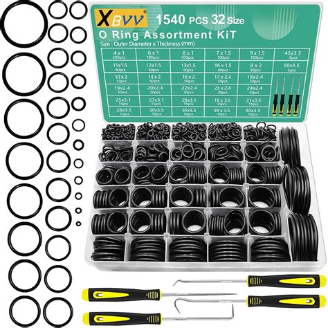 Xbvv Pcs Size O Rings Kit Nitrile Rubber Oring Assortment With