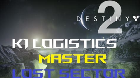 Solo Flawless Master Lost Sector K Logistics Youtube