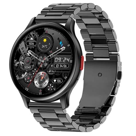 Microwear C21 Pro Smartwatch με Παλμογράφο Black Steel Skroutz gr