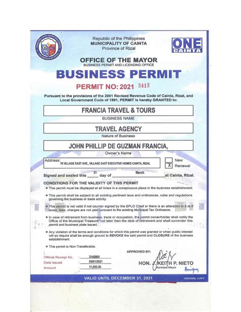 Sample Business Permit Accounting Studocu