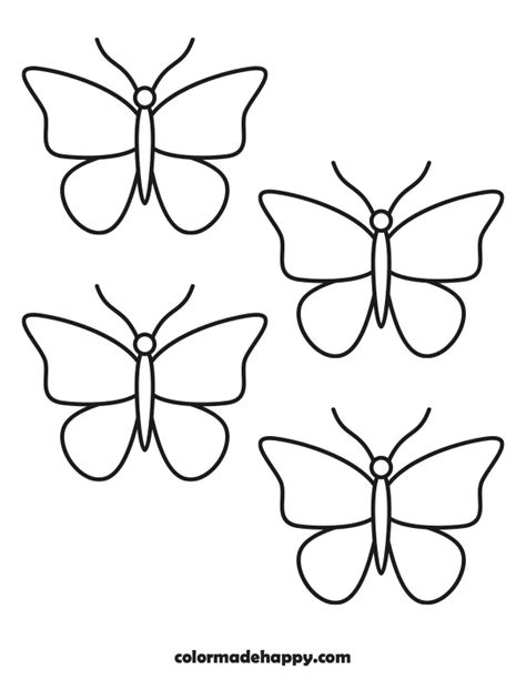 Printable Butterfly Outline Templates