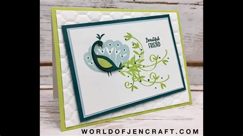 Stampin Up Beautiful Peacock Card Tutorial Youtube