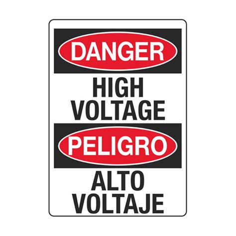 Danger High Voltage Peligro Alto Voltaje 3 12 X 5 Carlton Industries