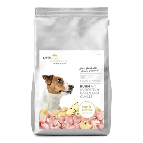 pets Premium Huhn mit Kartoffeln Äpfeln und Kamille Trockenfutter 1 5 kg