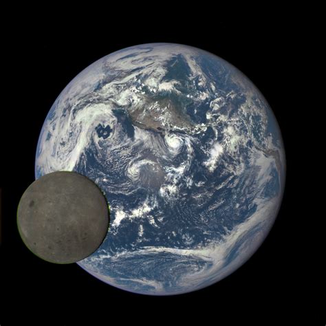 nasa svs   million miles  nasa camera shows moon crossing