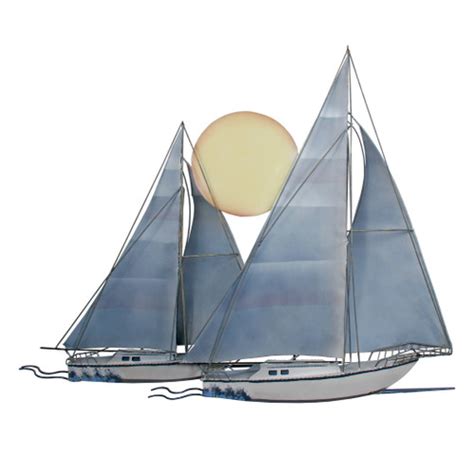 Sunset Sailboat Stainless Steel Sculpture Mm118