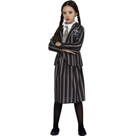 Déguisement Mercredi Addams à Nevermore pour fille Boutique Halloween