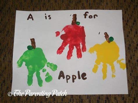 A Is for Apple Handprint Craft