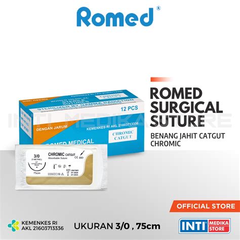 Jual REMEDI Benang Jahit Catgut CHROMIC 2 0 3 0 Romed Surgical