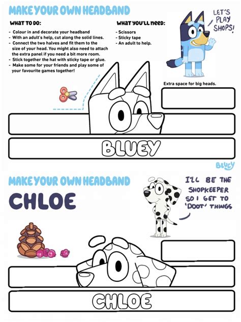 Bluey Make Your Own Headbands Final Pdf