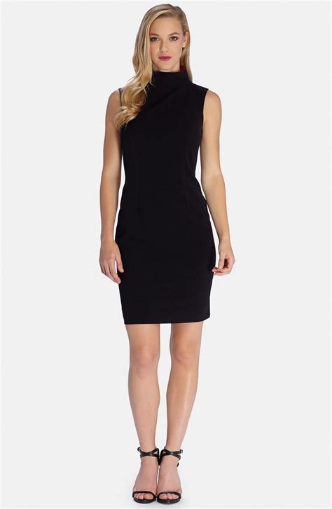 Tahari Mock Neck Sleeveless Sheath Dress Regular And Petite Nordstrom