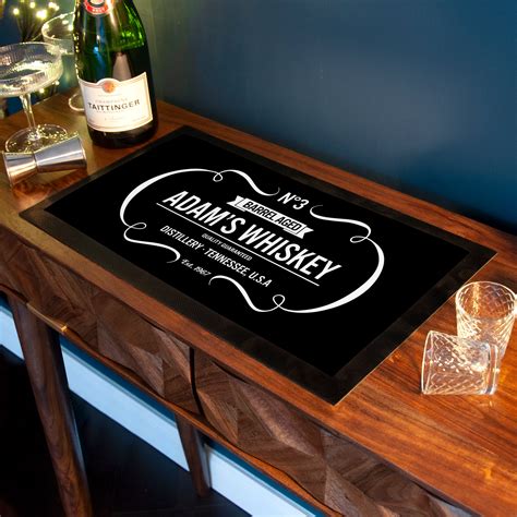 Personalised Vintage Whiskey Bar Mat | Gifts for Him | Treat Republic