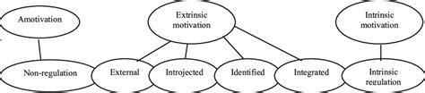 The Self Determination Continuum Showing Types Of Motivation With Their Download Scientific