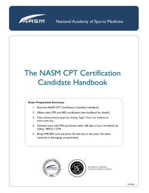 Nasm Forms Fill Online Printable Fillable Blank PdfFiller