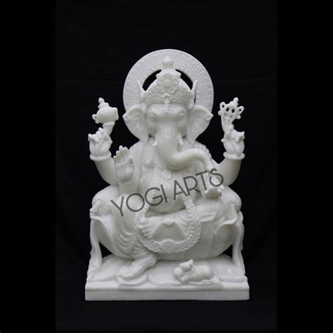 Pure White God Ganesha Marble Statue At Inr In Jaipur Yogi Arts