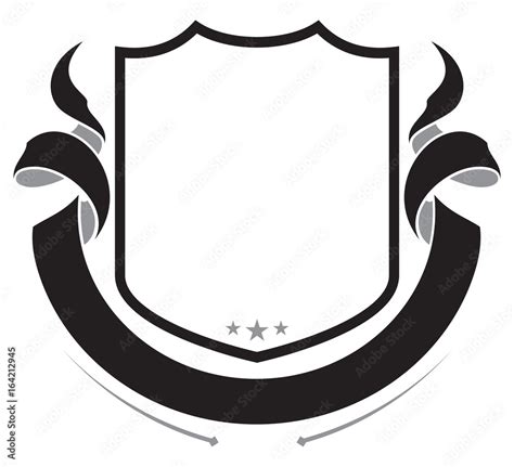 Shield and banner for your coat of arms Stock Vector | Adobe Stock