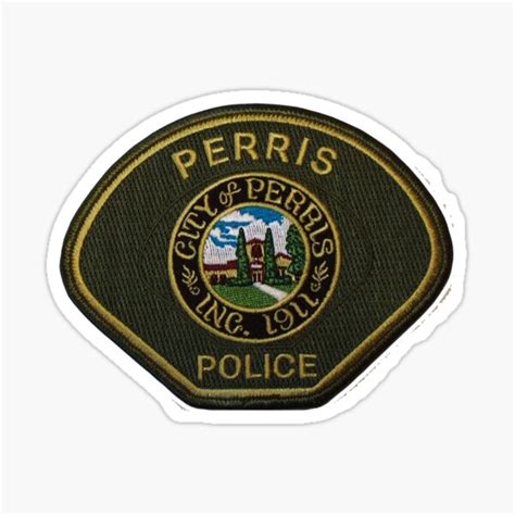 "Perris Police Department" Sticker for Sale by lawrencebaird | Redbubble