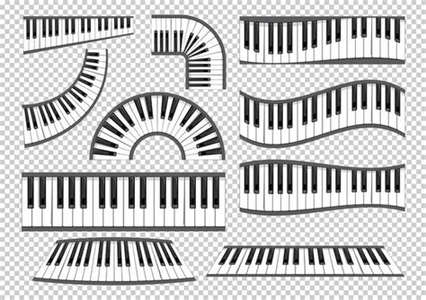 Teclado De Piano Ondulado Vector Images Depositphotos