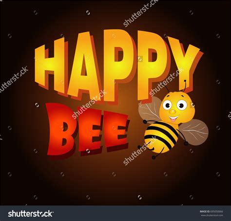 Bee Happy cartoon - Royalty Free Stock Vector 695050666 - Avopix.com