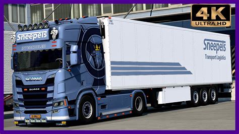 Blue Scania R From Sneepels Transport Logistics Euro Truck