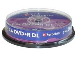 Verbatim 43666 8x DVD R Dual Layer 8 5GB Spindle Pack Of 10 Rapid PCs