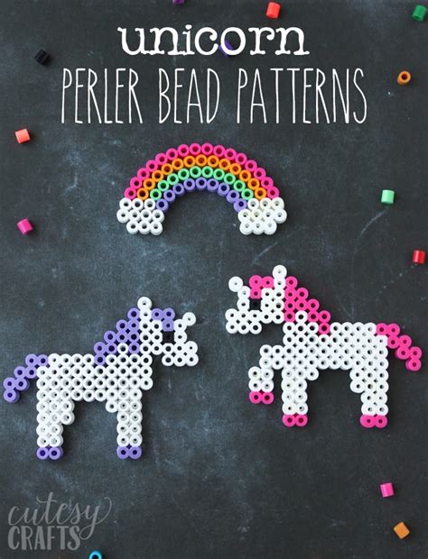 Unicorn Craft Unicorn Perler Bead Patterns Cutesy Crafts