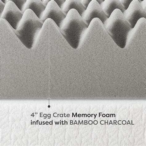 Snapklik Mellow 4 Inch Egg Crate Memory Foam Mattress Topper