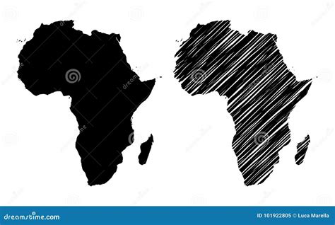 Africa silhouette stock vector. Illustration of flat - 101922805