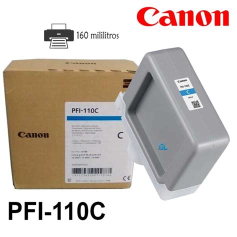 Tinta Canon PFI 110C Cyan TX 2000 Original G Limagars