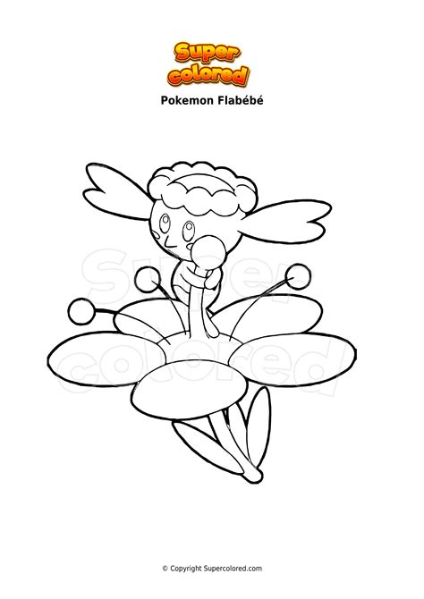 Dibujo para colorear Pokemon Flabébé Supercolored