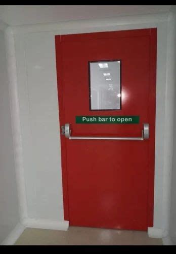 Single Door Steel Fire Emergency Exit Doors Powder Coated At