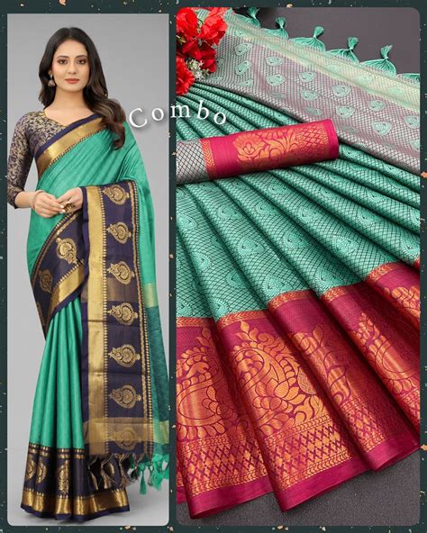 Aab Combo Mercerised Soft Silk Saree Collection