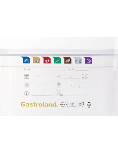 Bac Polypropylène GN 1 9 H 65 mm HACCP GASTROLAND