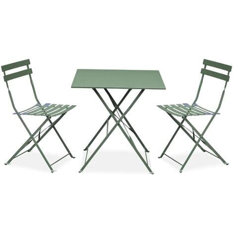 Table De Jardin Bistrot Pliable Rectangulaire X Cm Avec Deux