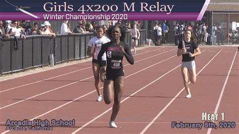 2020 Tf Winter Champs 4x200 Girls Both Heats Youtube