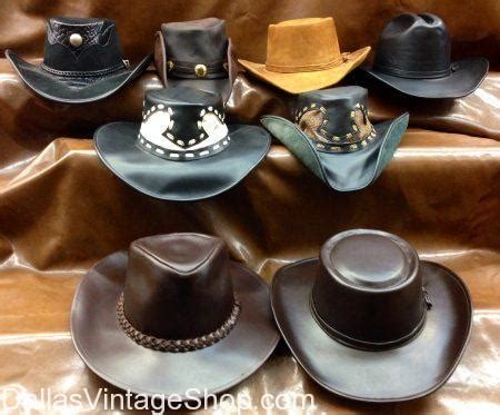 Leather Cowboy Hats, Mens Outback Leather Hats, Urban Cowboys Hats