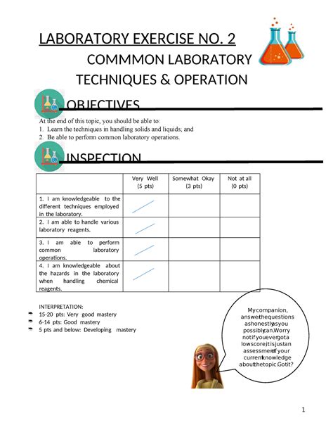 Module Inorg 2 Notes LABORATORY EXERCISE NO 2 COMMMON LABORATORY