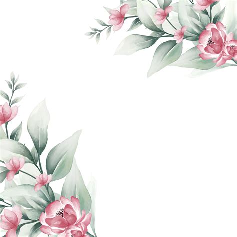 Watercolor Flower Frame Png Infoupdate Org