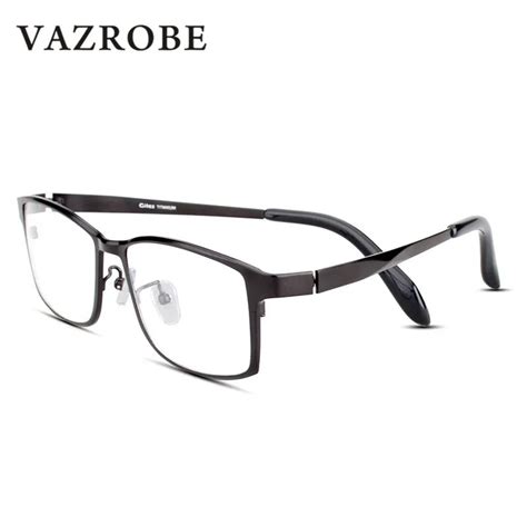 Aliexpress Buy Vazrobe 150mm Titanium Glasses Men Full Rim