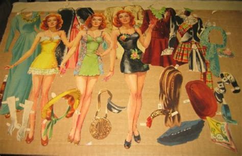 Vintage Greer Garson Paper Dolls Merrill 1944 Cut Set Antique Price