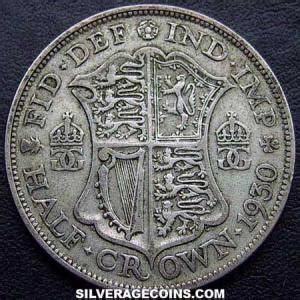 1930 George V British Silver Half Crown Silver Age Coins